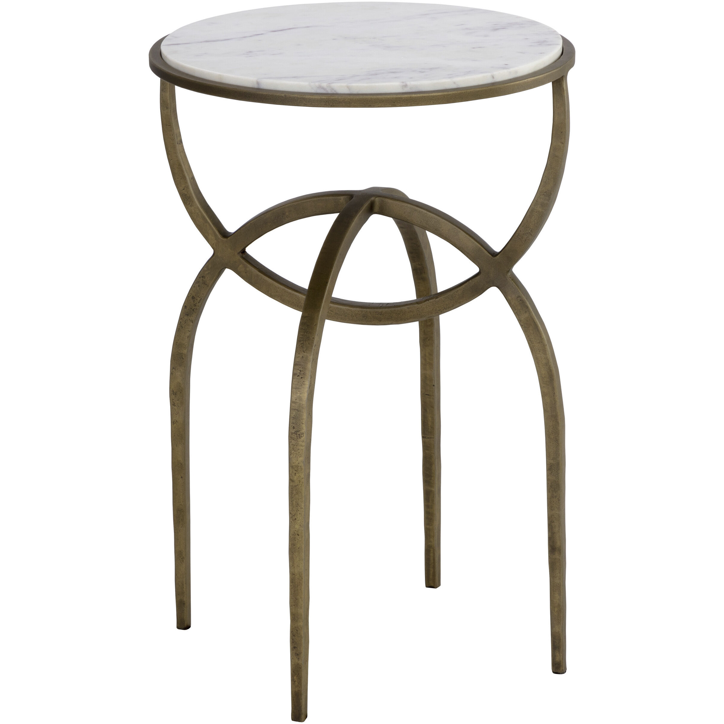 Alicent 24 X 16 inch White Marble End Table